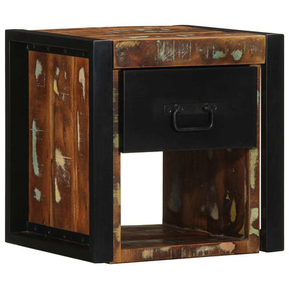 vidaXL Bedside Cabinet Multicolour 40x35x40 cm Solid Wood Reclaimed 1