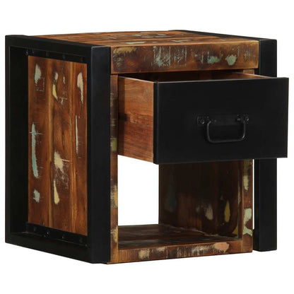 vidaXL Bedside Cabinet Multicolour 40x35x40 cm Solid Wood Reclaimed 2