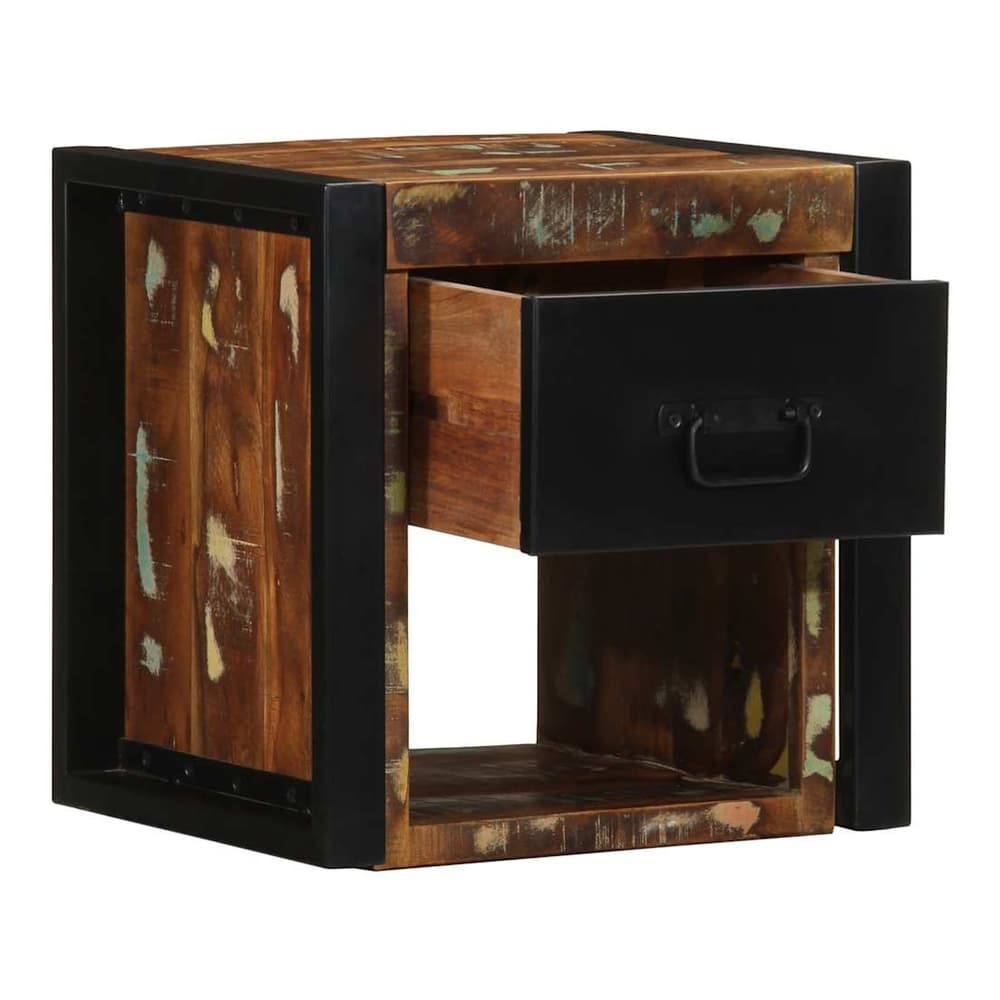 Bedside Cabinets Multicolour 40x35x40 cm Solid reclaimed wood 1