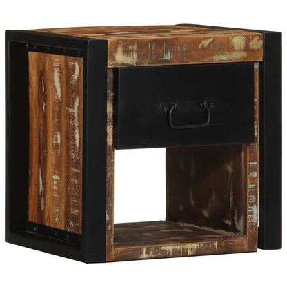 vidaXL Bedside Cabinet Multicolour 40x35x40 cm Solid Wood Reclaimed 4
