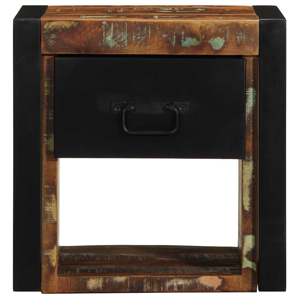 vidaXL Bedside Cabinet Multicolour 40x35x40 cm Solid Wood Reclaimed 5