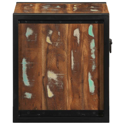 vidaXL Bedside Cabinet Multicolour 40x35x40 cm Solid Wood Reclaimed 6