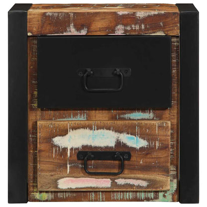 vidaXL Bedside Cabinet Multicolour 40x35x40 cm Solid Wood Reclaimed 5