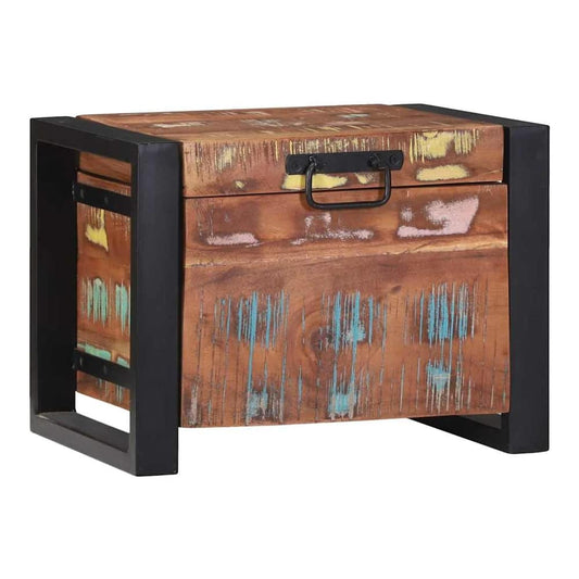 Storage Chests Multicolour Solid Reclaim wood 40 x 30 x 30 cm Solid reclaimed wood