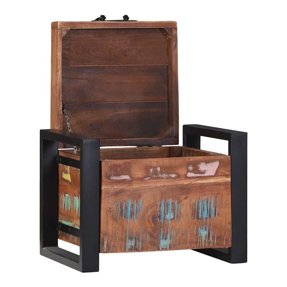 Storage Chests Multicolour Solid Reclaim wood 40 x 30 x 30 cm Solid reclaimed wood