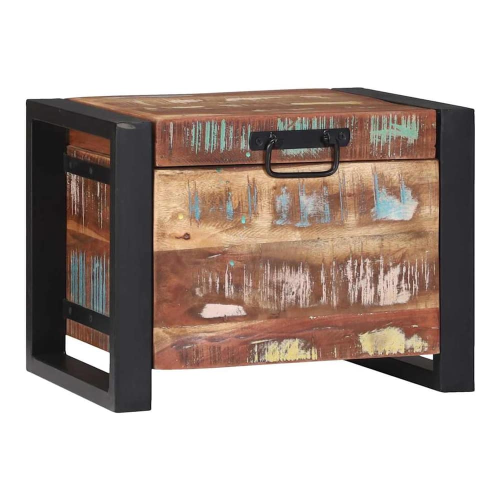Storage Chests Multicolour Solid Reclaim wood 40 x 30 x 30 cm Solid reclaimed wood
