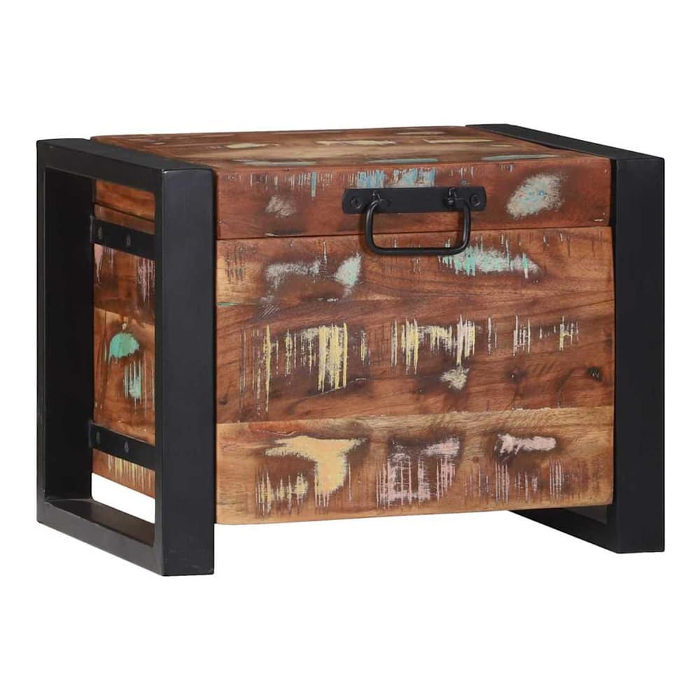 Storage Chests Multicolour Solid Reclaim wood 40 x 30 x 30 cm Solid reclaimed wood