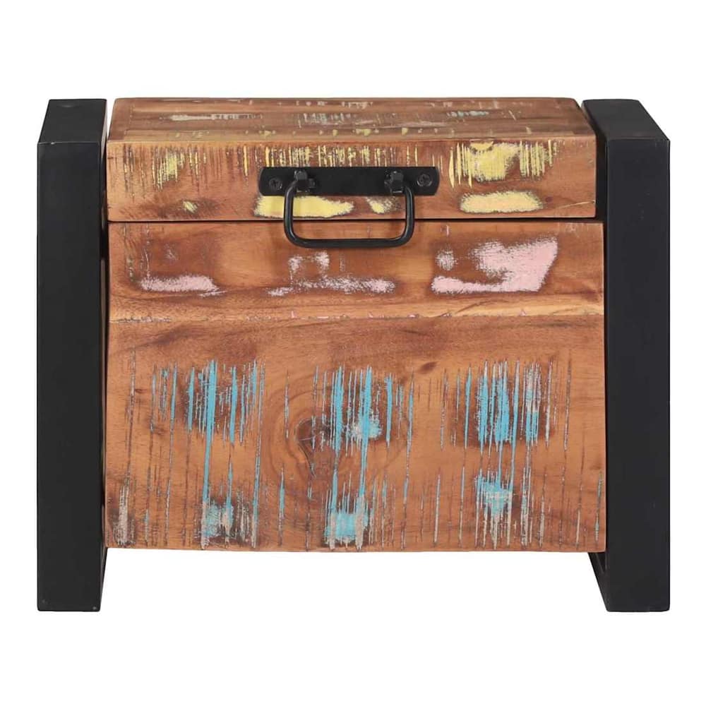 Storage Chests Multicolour Solid Reclaim wood 40 x 30 x 30 cm Solid reclaimed wood