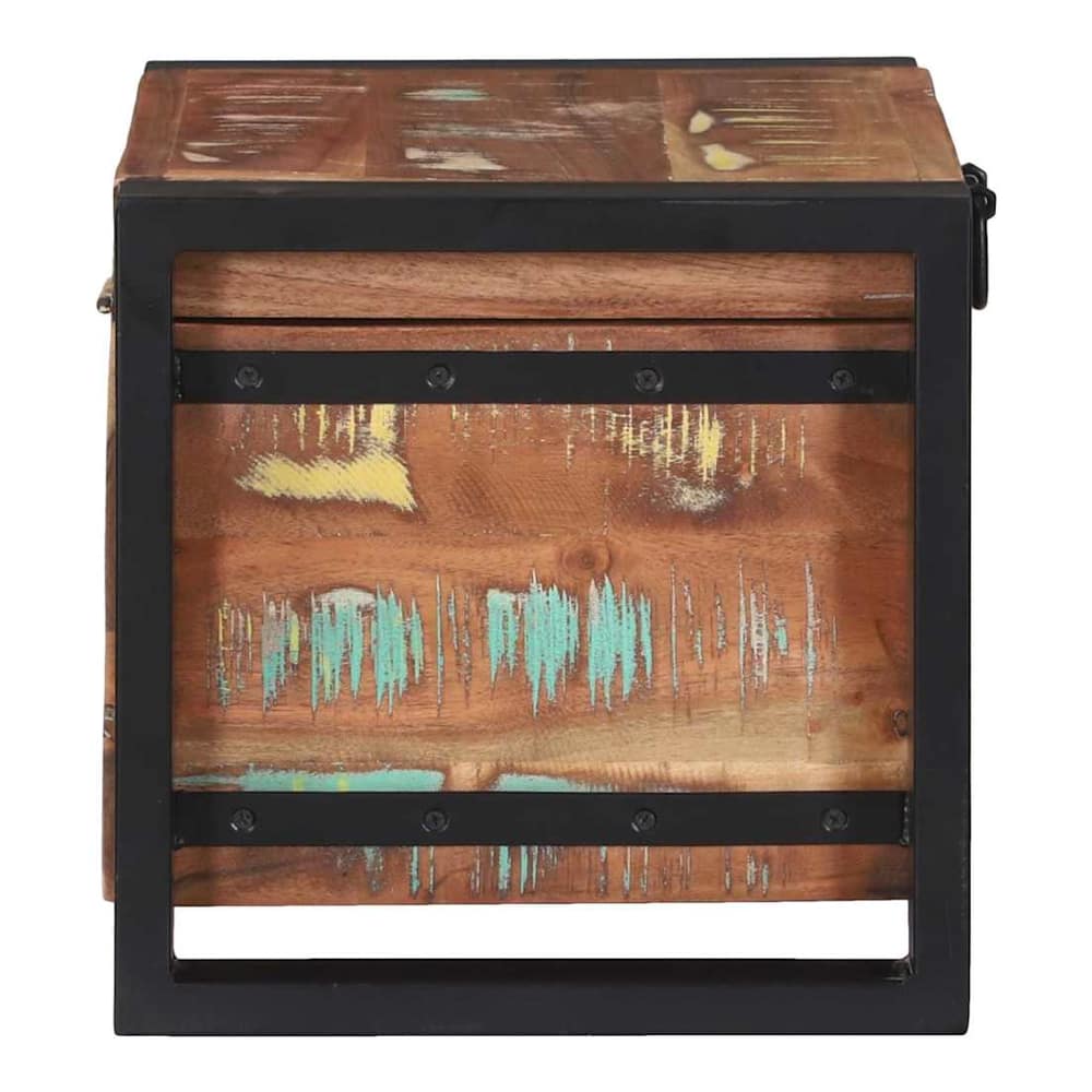 Storage Chests Multicolour Solid Reclaim wood 40 x 30 x 30 cm Solid reclaimed wood
