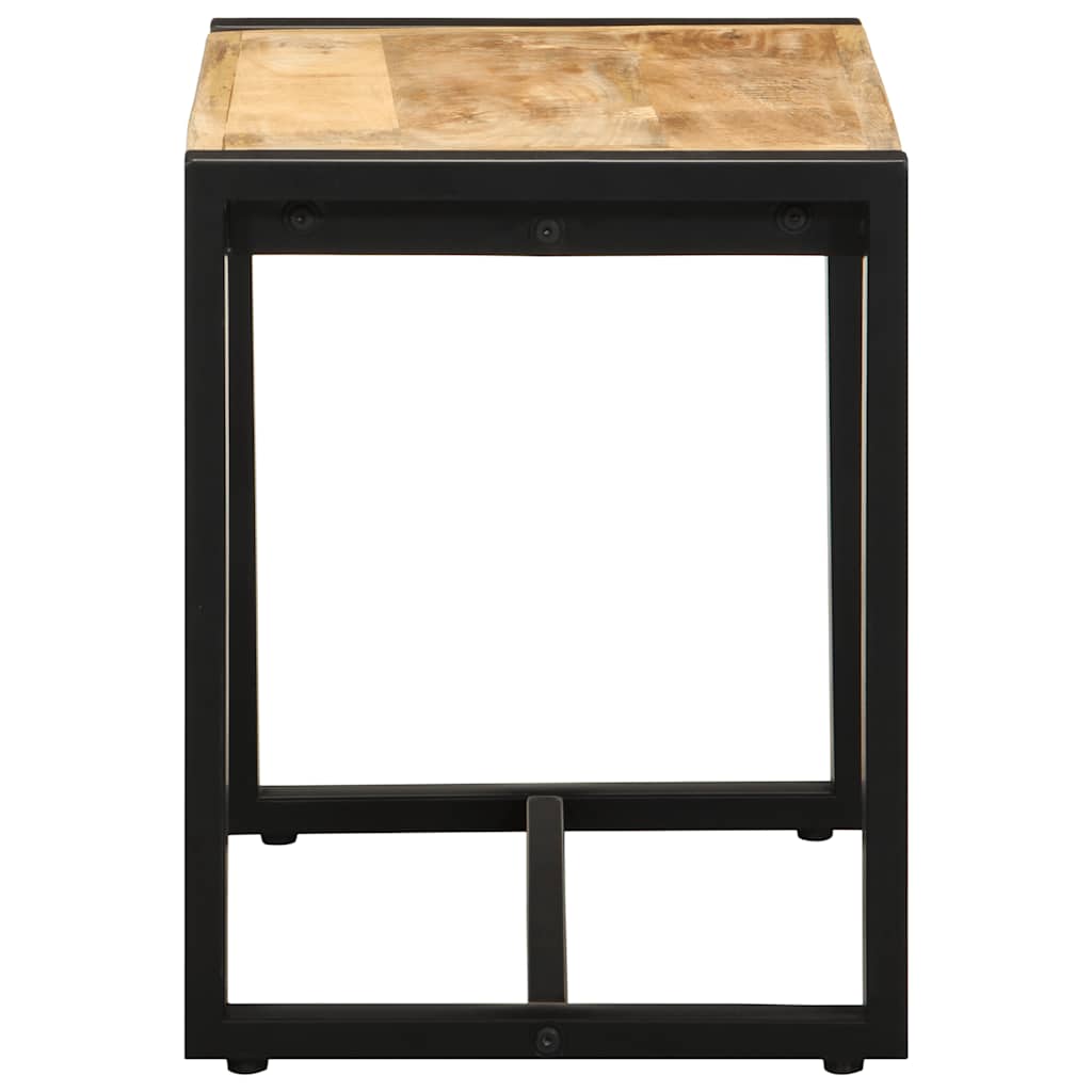vidaXL Bench 60x35x45 cm Solid Rough Wood Mango 4
