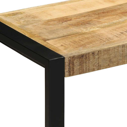 vidaXL Bench 60x35x45 cm Solid Rough Wood Mango 5