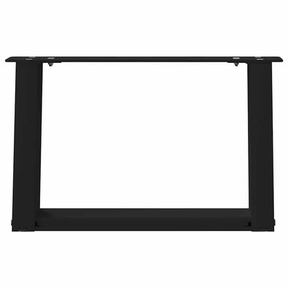 vidaXL Coffee Table Legs U-Shaped 2 pcs Black 40x(30-31) cm Steel 5
