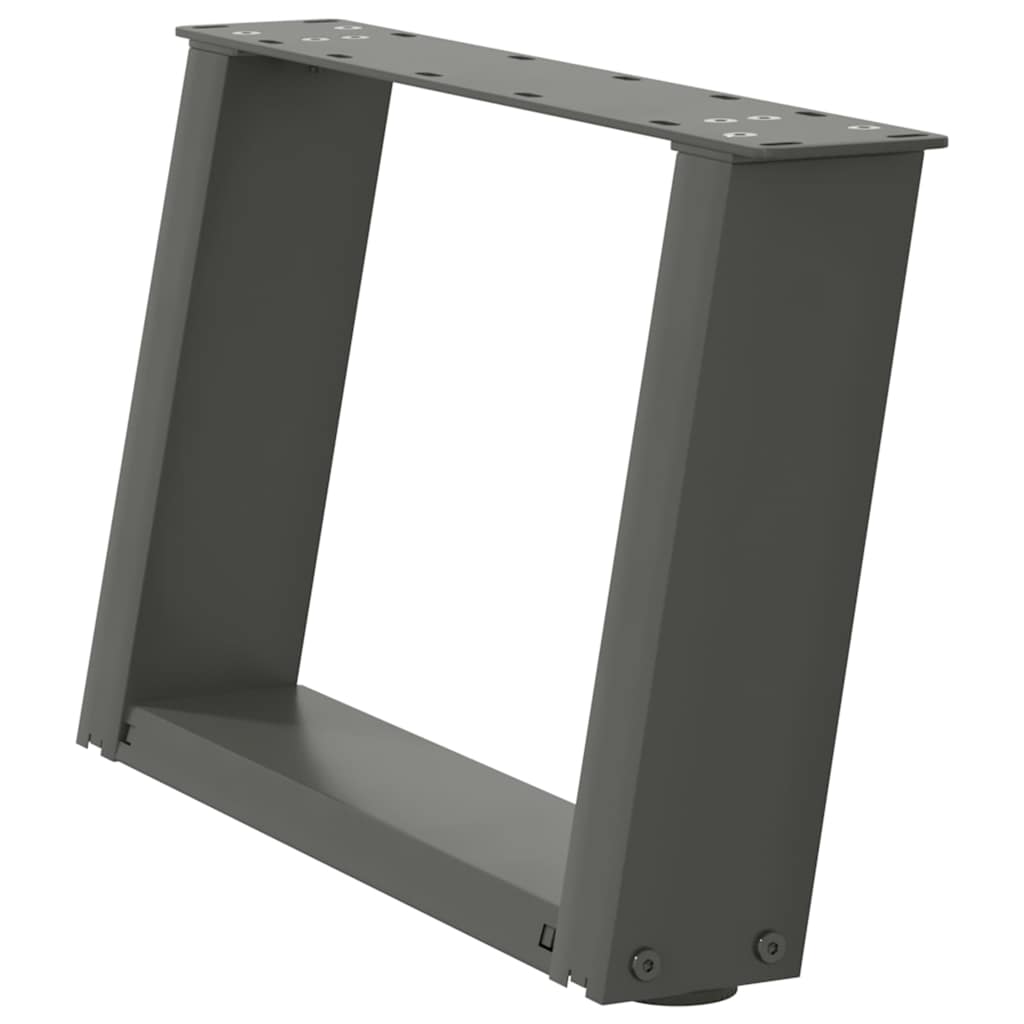 vidaXL Coffee Table Legs U-Shaped 2 pcs Anthracite 40x(30-31) cm Steel 4