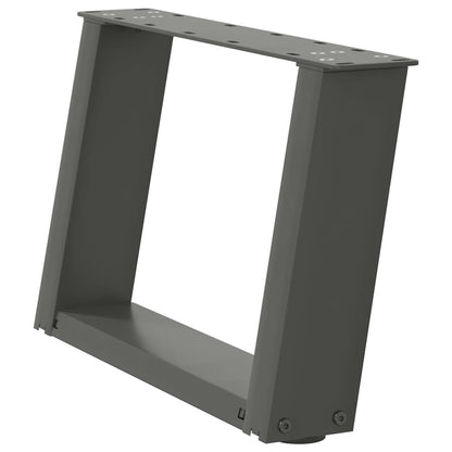 vidaXL Coffee Table Legs U-Shaped 2 pcs Anthracite 40x(30-31) cm Steel 4