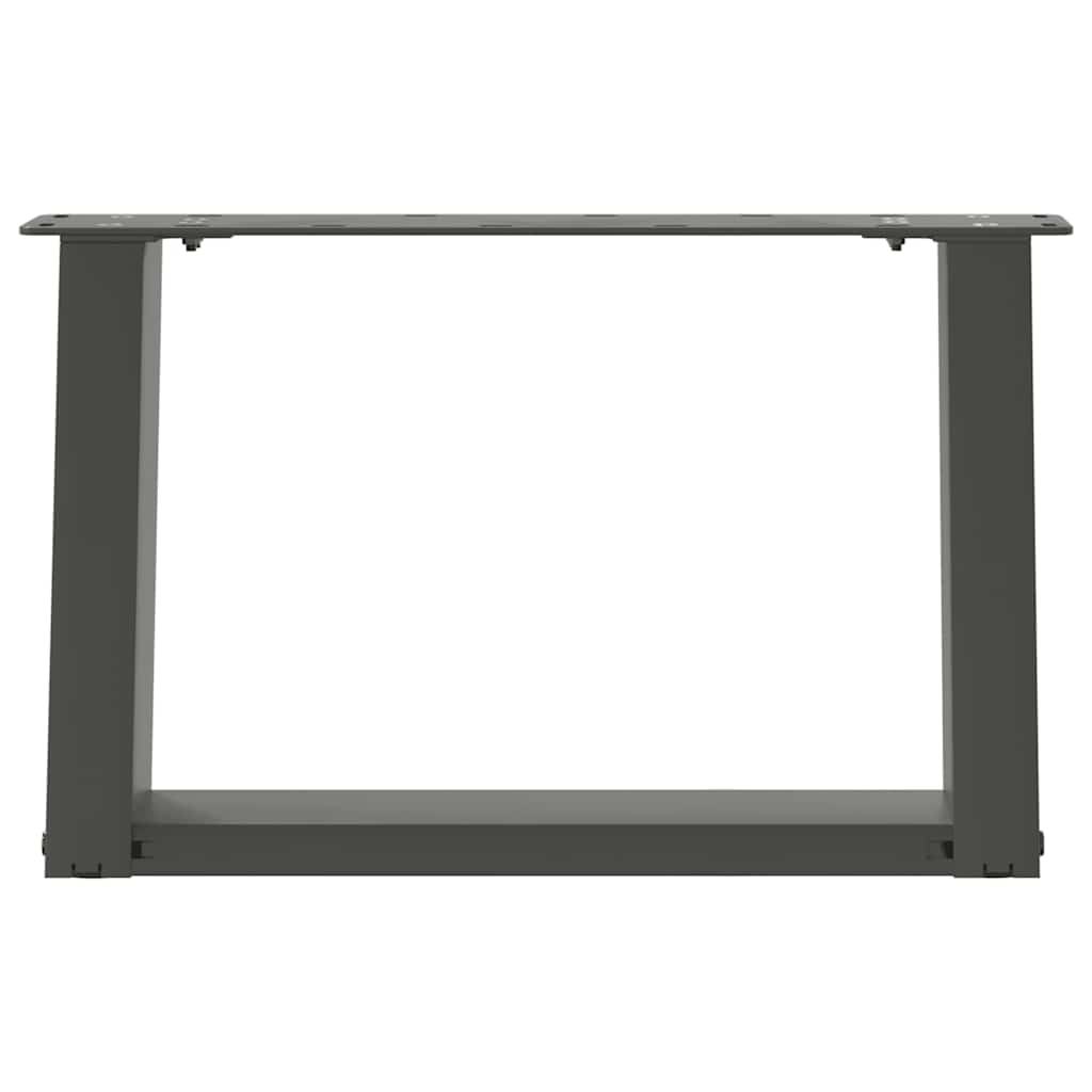 vidaXL Coffee Table Legs U-Shaped 2 pcs Anthracite 40x(30-31) cm Steel 5
