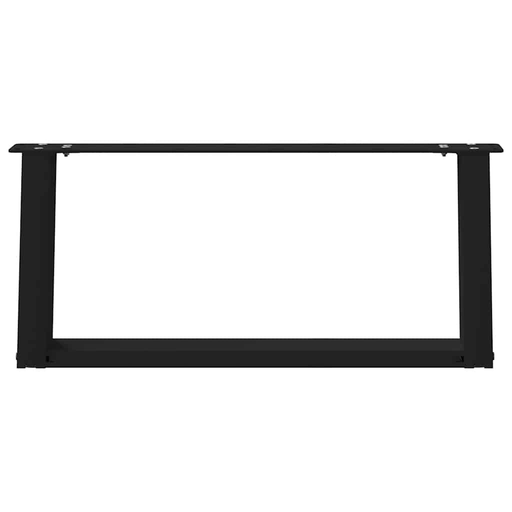 vidaXL Coffee Table Legs U-Shaped 2 pcs Black 60x(30-31) cm Steel 5