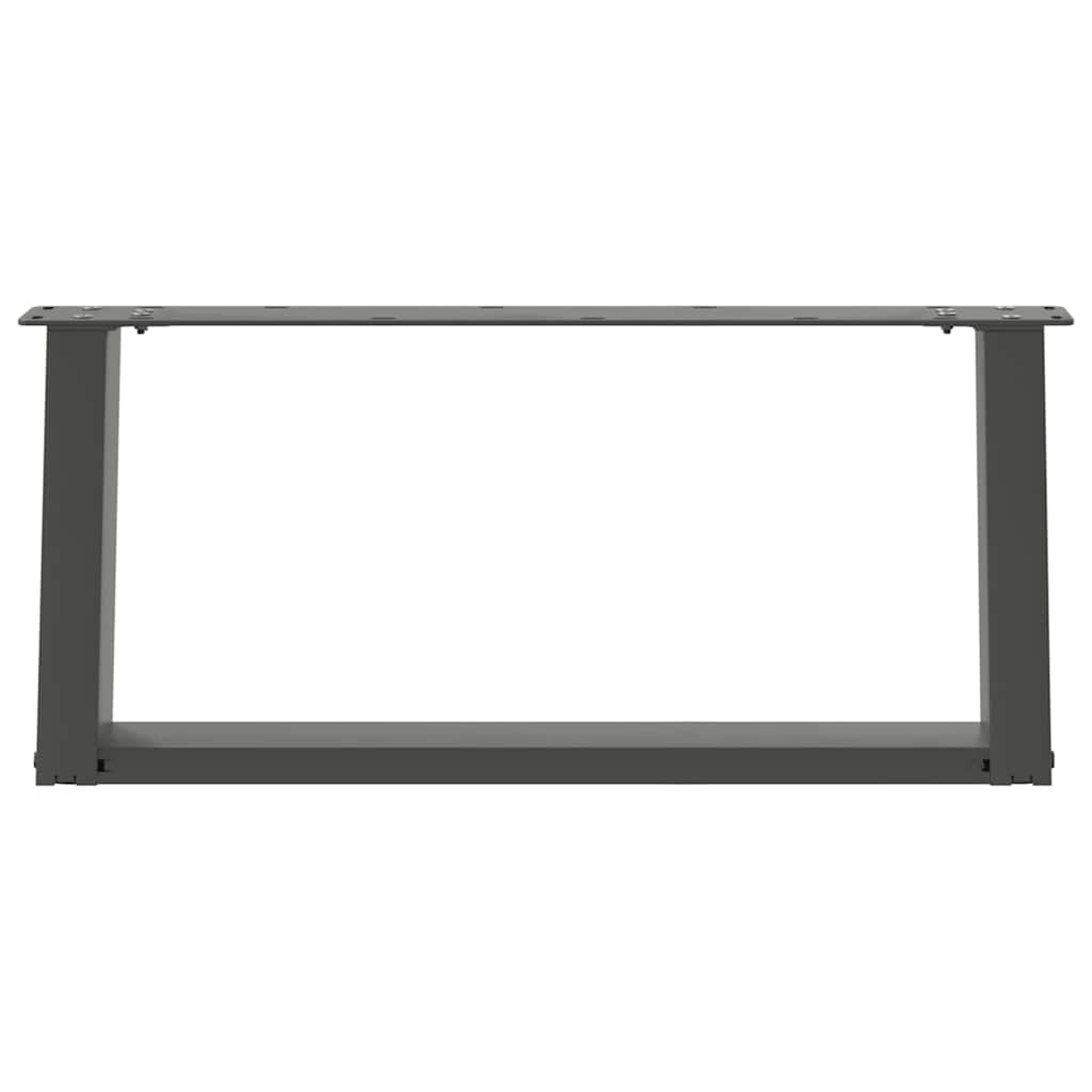 vidaXL Coffee Table Legs U-Shaped 2 pcs Anthracite 60x(30-31) cm Steel 5