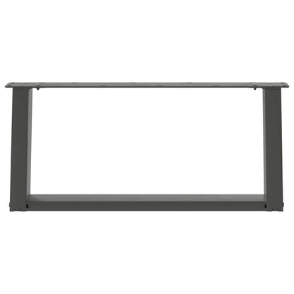 vidaXL Coffee Table Legs U-Shaped 2 pcs Anthracite 60x(30-31) cm Steel 5