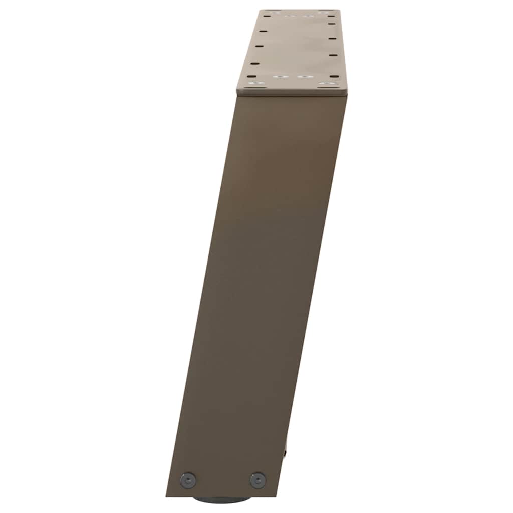 vidaXL Coffee Table Legs U-Shaped 2 pcs Natural Steel 60x(30-31) cm Steel 6