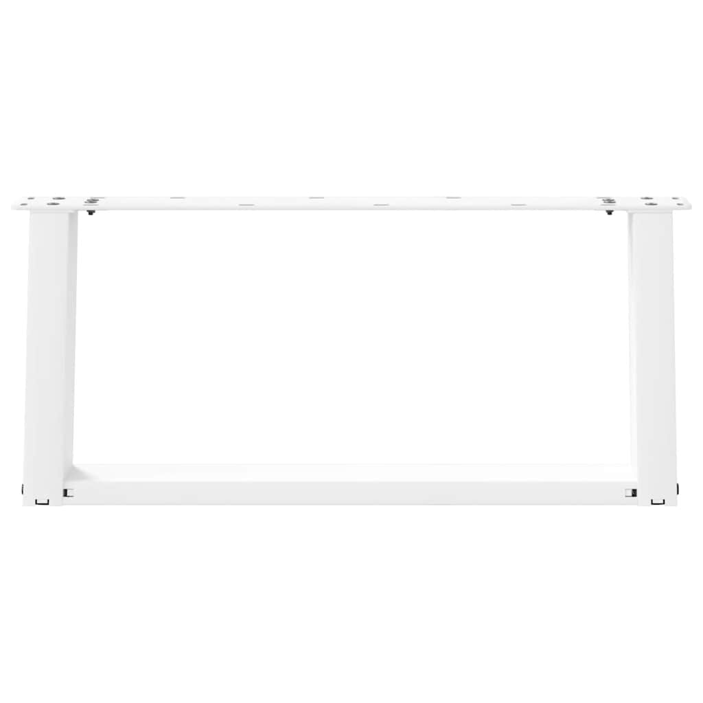 vidaXL Coffee Table Legs U-Shaped 2 pcs White 70x(30-31) cm Steel 5