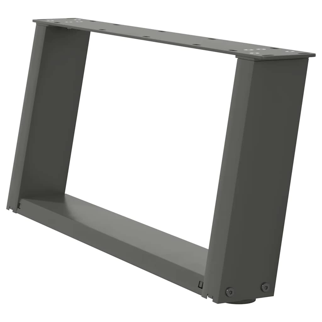 vidaXL Coffee Table Legs U-Shaped 2 pcs Anthracite 70x(30-31) cm Steel 4