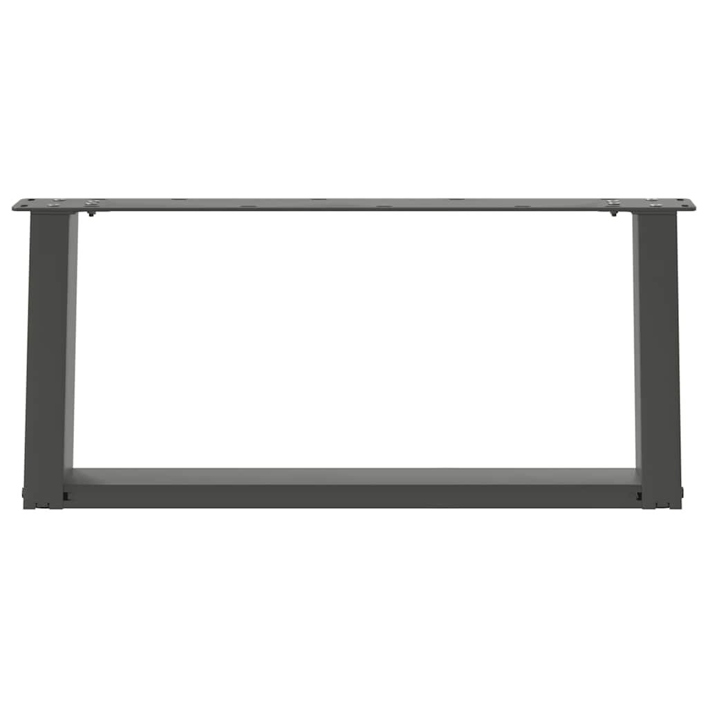 vidaXL Coffee Table Legs U-Shaped 2 pcs Anthracite 70x(30-31) cm Steel 5