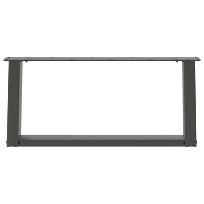 vidaXL Coffee Table Legs U-Shaped 2 pcs Anthracite 70x(30-31) cm Steel 5
