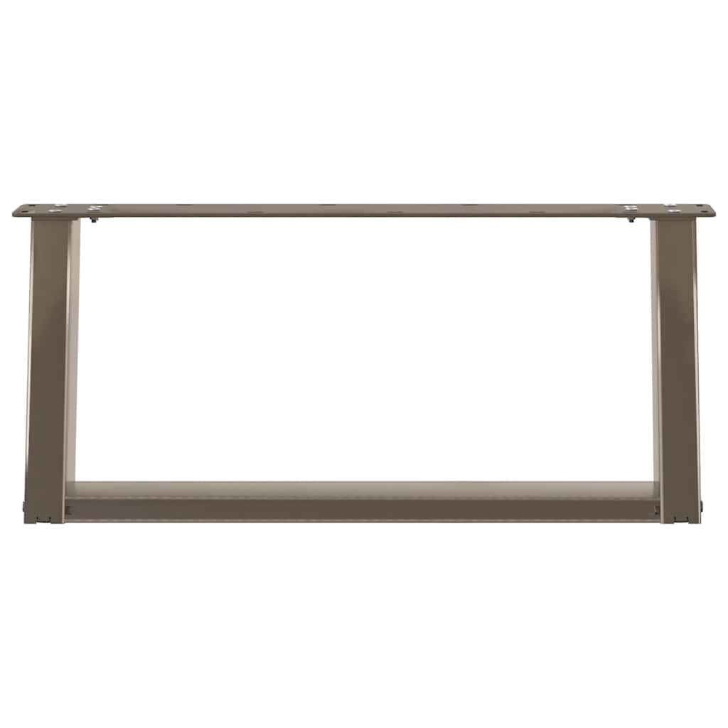 vidaXL Coffee Table Legs U-Shaped 2 pcs Natural Steel 70x(30-31) cm 5