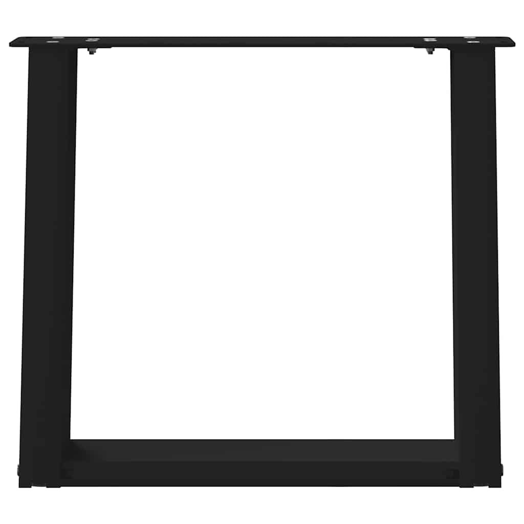 vidaXL Coffee Table Legs U-Shaped 2 pcs Black 50x(42-43) cm Steel 5