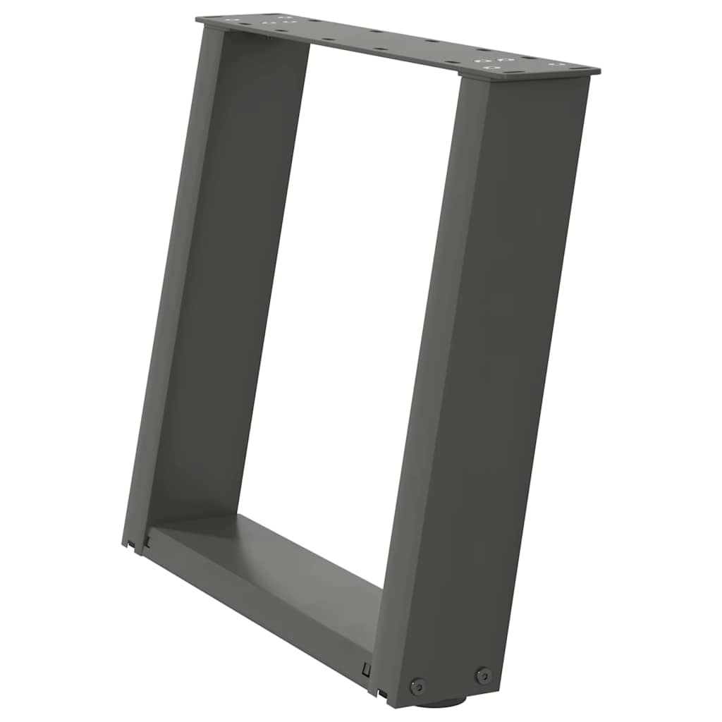 vidaXL Coffee Table Legs U-Shaped 2 pcs Anthracite 50x(42-43) cm Steel 4