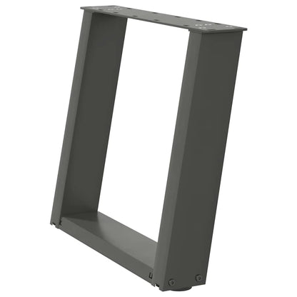 vidaXL Coffee Table Legs U-Shaped 2 pcs Anthracite 50x(42-43) cm Steel 4