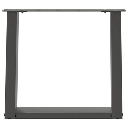 vidaXL Coffee Table Legs U-Shaped 2 pcs Anthracite 50x(42-43) cm Steel 5