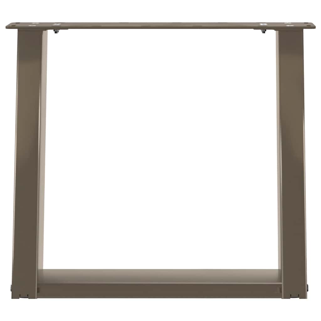 vidaXL Coffee Table Legs U-Shaped 2 pcs Natural Steel 50x(42-43) cm Steel 5