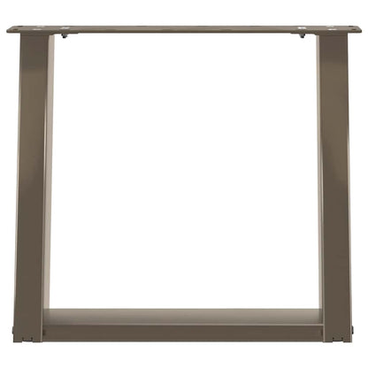 vidaXL Coffee Table Legs U-Shaped 2 pcs Natural Steel 50x(42-43) cm Steel 5