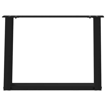vidaXL Coffee Table Legs U-Shaped 2 pcs Black 60x(42-43) cm Steel 5