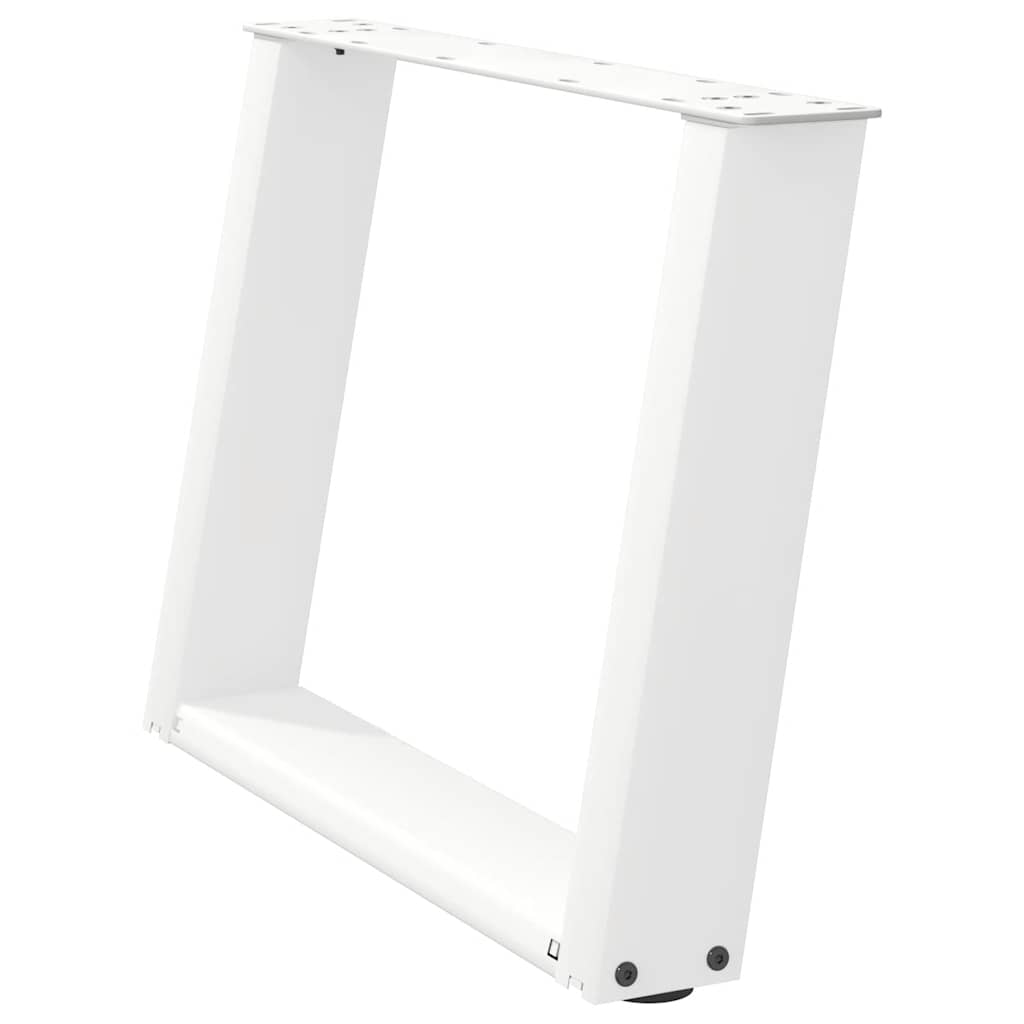 vidaXL Coffee Table Legs U-Shaped 2 pcs White 60x(42-43) cm Steel 4
