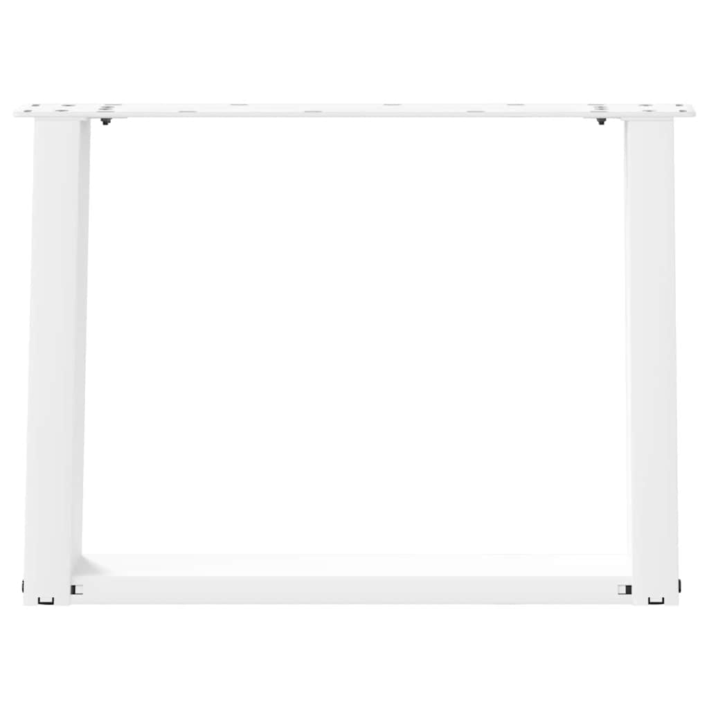 vidaXL Coffee Table Legs U-Shaped 2 pcs White 60x(42-43) cm Steel 5