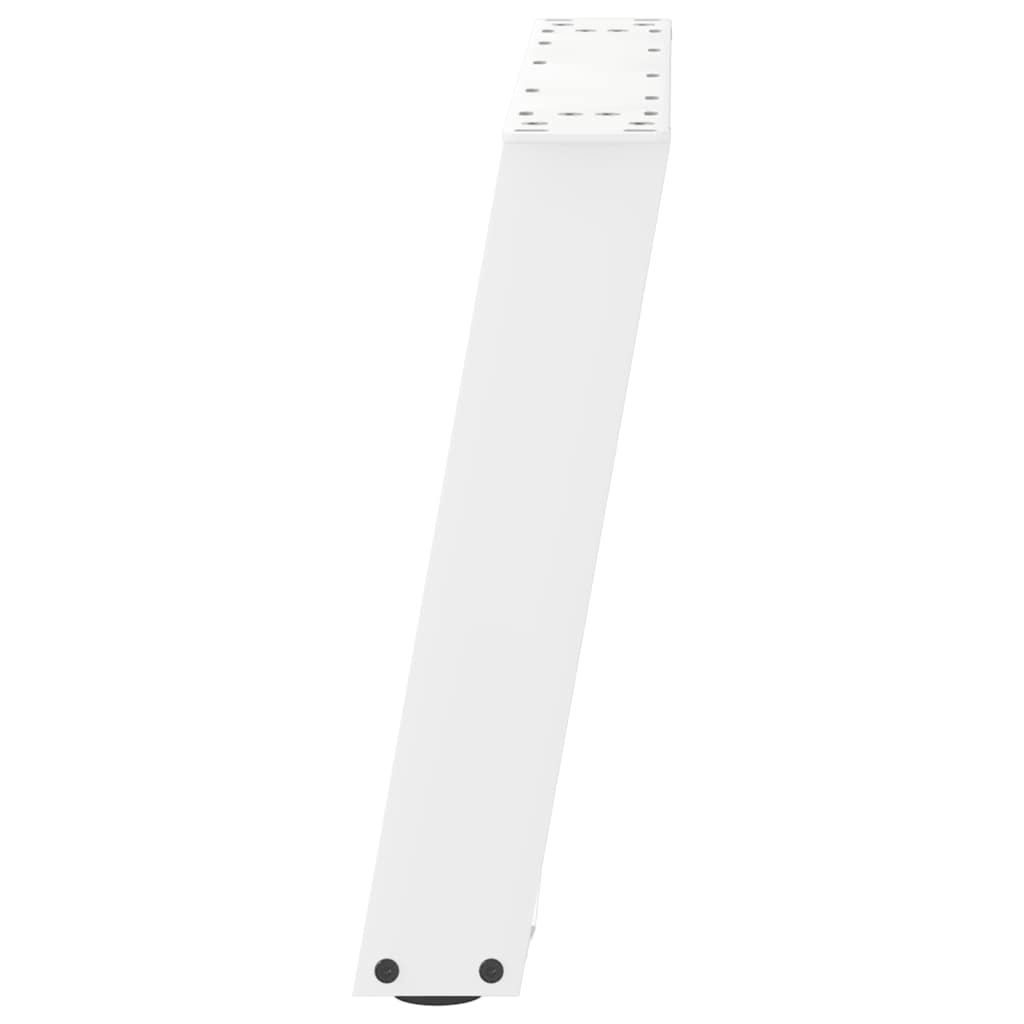 vidaXL Coffee Table Legs U-Shaped 2 pcs White 60x(42-43) cm Steel 6