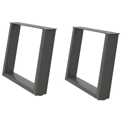 vidaXL Coffee Table Legs U-Shaped 2 pcs Anthracite 60x(42-43) cm Steel 2