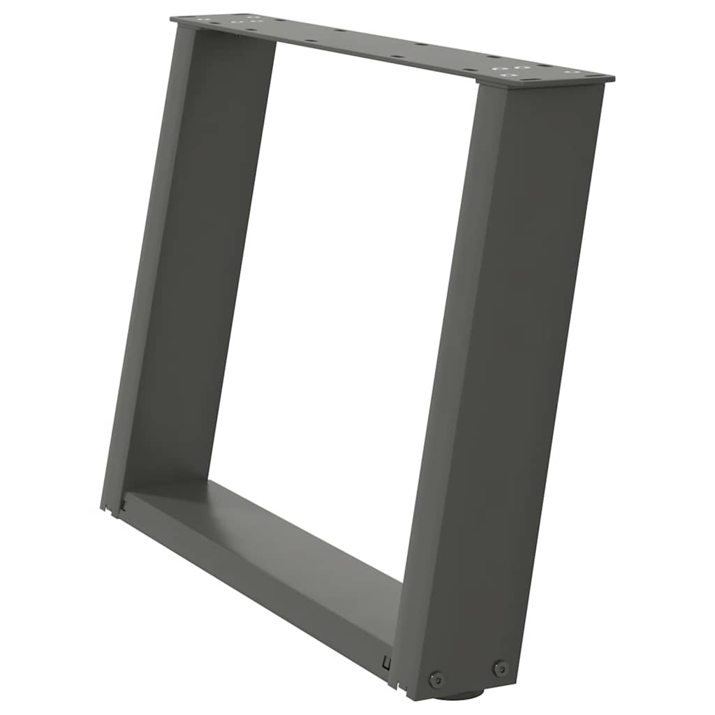 vidaXL Coffee Table Legs U-Shaped 2 pcs Anthracite 60x(42-43) cm Steel 4