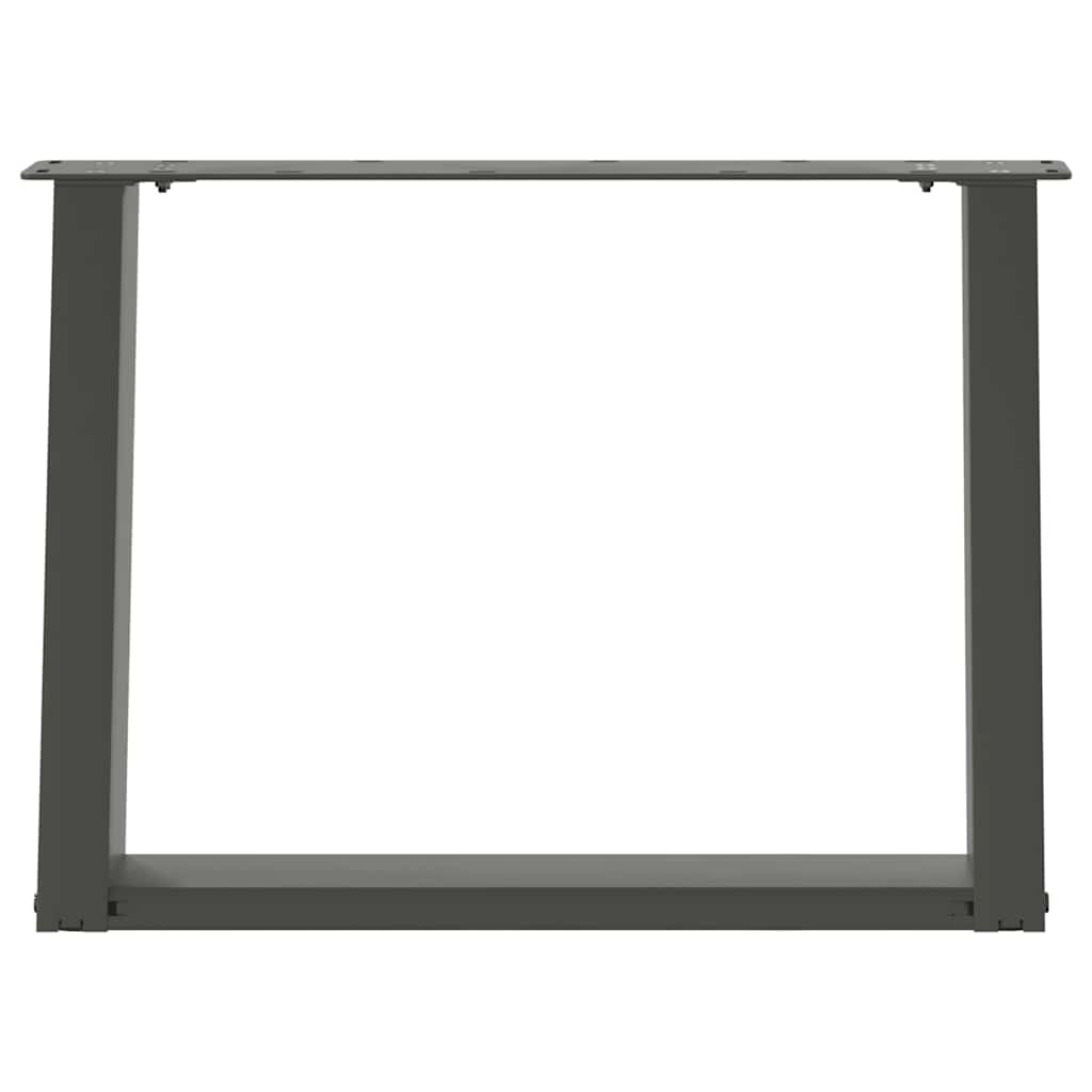 vidaXL Coffee Table Legs U-Shaped 2 pcs Anthracite 60x(42-43) cm Steel 5