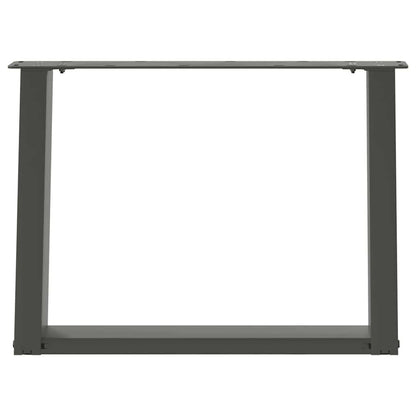 vidaXL Coffee Table Legs U-Shaped 2 pcs Anthracite 60x(42-43) cm Steel 5