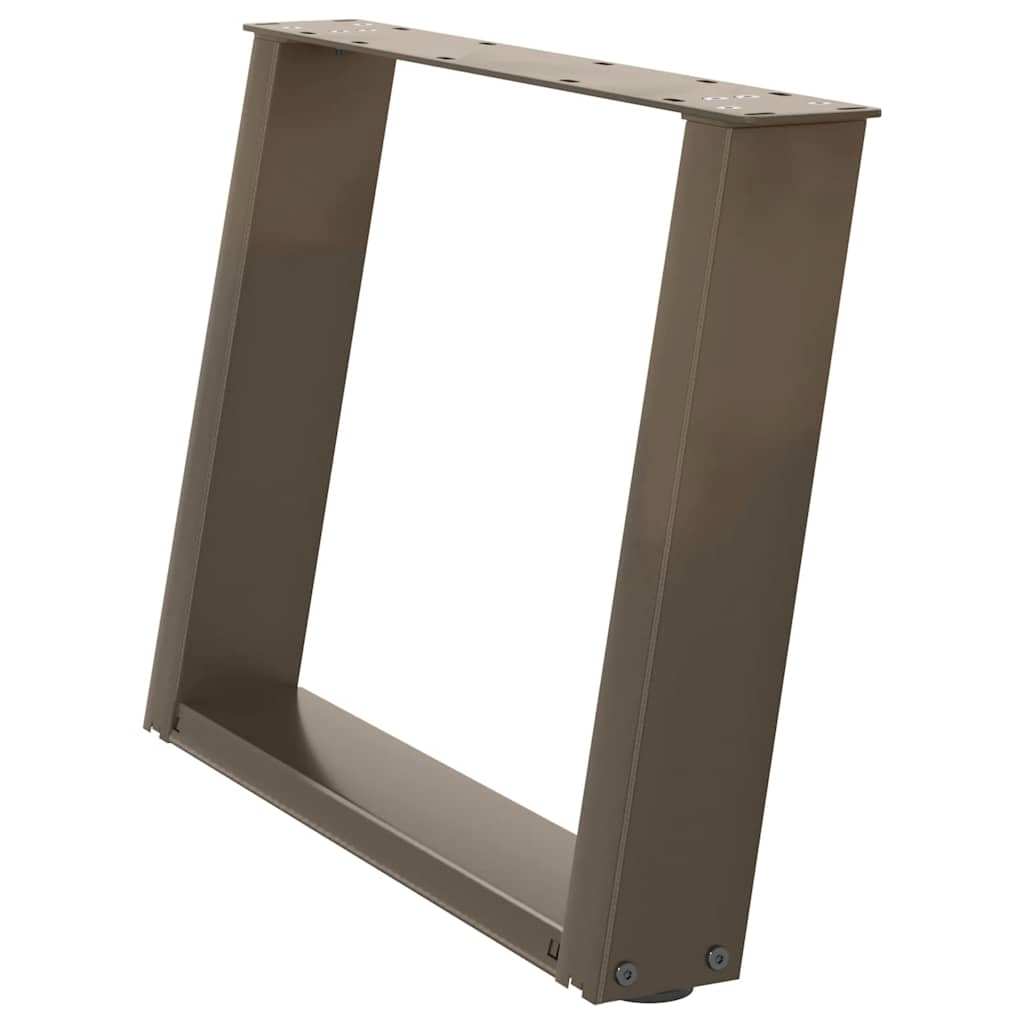 vidaXL Coffee Table Legs U-Shaped 2 pcs Natural Steel 60x(42-43) cm Steel 4