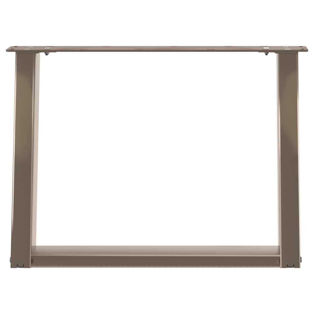 vidaXL Coffee Table Legs U-Shaped 2 pcs Natural Steel 60x(42-43) cm Steel 5