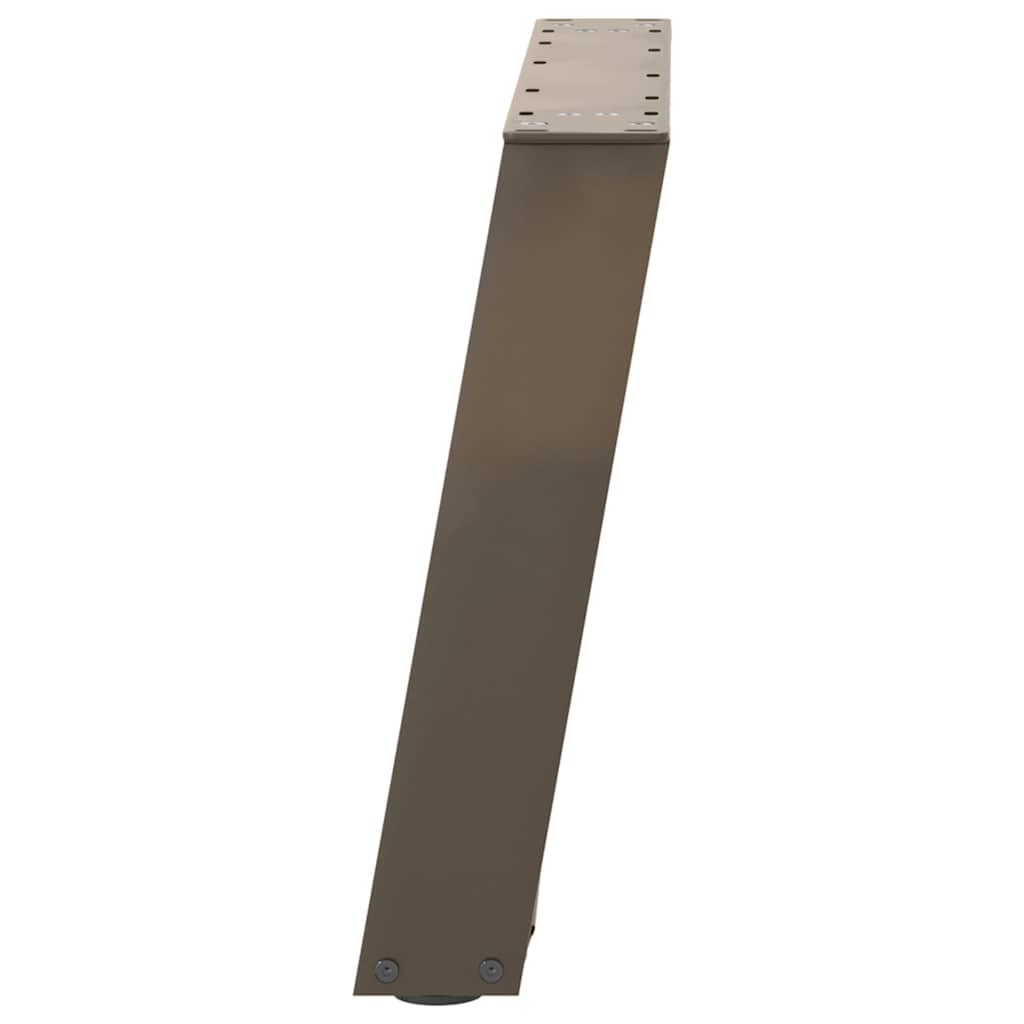vidaXL Coffee Table Legs U-Shaped 2 pcs Natural Steel 60x(42-43) cm Steel 6