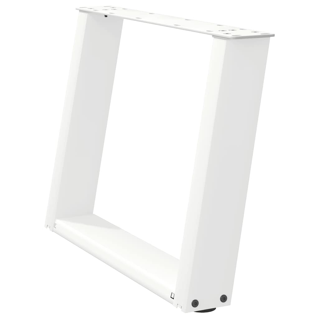 vidaXL Coffee Table Legs U-Shaped 2 pcs White 70x(42-43) cm Steel 4