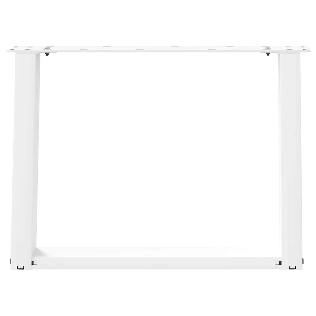 vidaXL Coffee Table Legs U-Shaped 2 pcs White 70x(42-43) cm Steel 5
