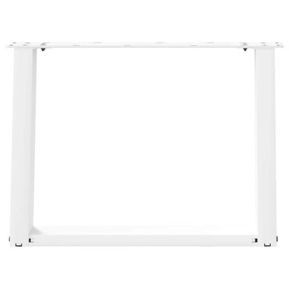 vidaXL Coffee Table Legs U-Shaped 2 pcs White 70x(42-43) cm Steel 5