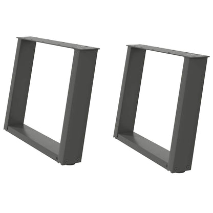 vidaXL Coffee Table Legs U-Shaped 2 pcs Anthracite 70x(42-43) cm Steel 2