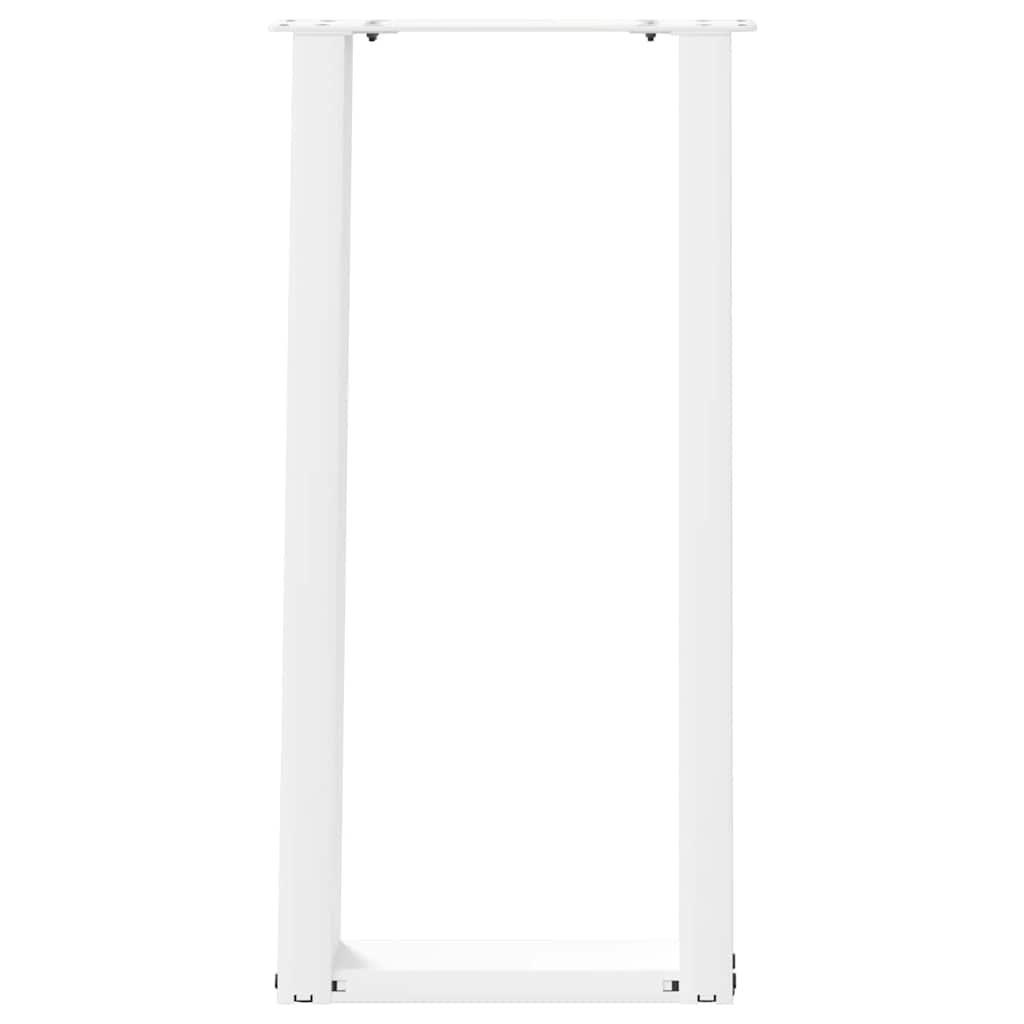 vidaXL Console Table Legs U-Shaped 2 pcs White 28x(72-73) cm Steel 5